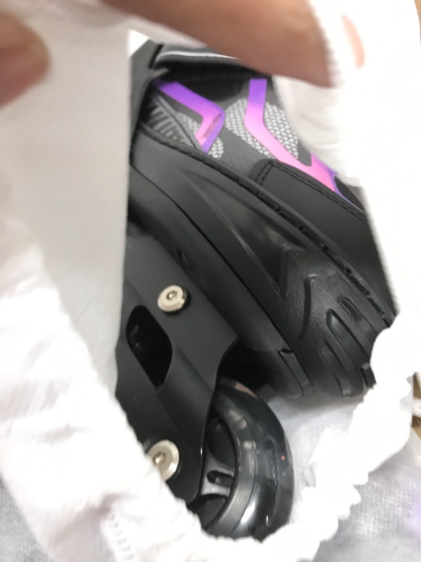 Photo 2 of Sowume Adjustable Inline Skates for Girls and Boys, Roller Skates with All Light Up Wheels, Patines para Mujer for Kids and Adults, Men, Women A-Purple Large - Youth & Adult