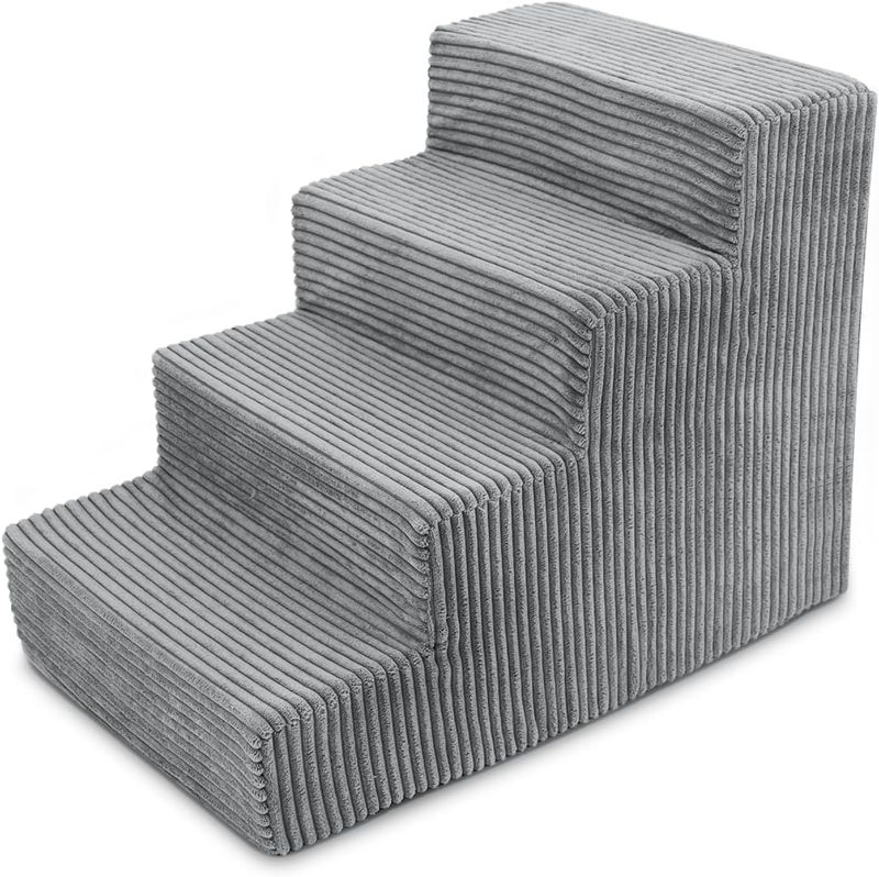 Photo 1 of (NON-REFUNDABLE) Best Pet Supplies Portable Dog Foam Stairs/Steps for Couch Sofa and High Bed Non-Slip Bottom Paw Safe No Assembly - Gray, 5-Step (H: 22.5")
