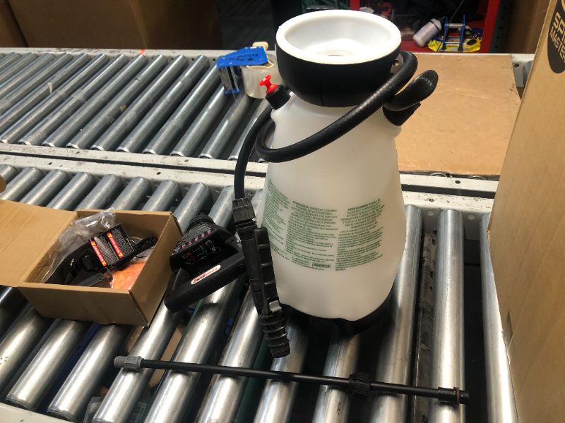 Photo 2 of ***USED - DAMAGED - MISSING PARTS - SEE COMMENTS***
Scotts 190567 Lithium-Ion Battery Powered Pump Zero Technology Sprayer, 2-Gallon, White/black