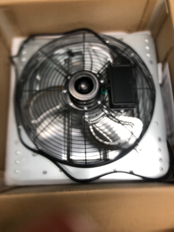 Photo 2 of KEN BROWN 14 Inch Shutter Exhaust Fan With 1.65 Meters Power Cord Wall Mounted, High Speed 1950CFM, Vent Fan For Garages And Shops, Greenhouse,Attic Ventilation 14 Inch Fan Wtih Power Cord