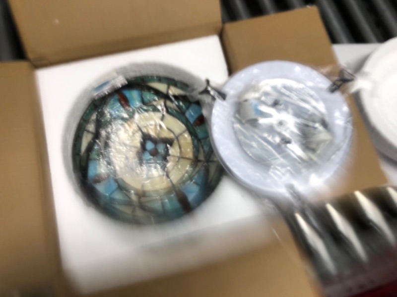 Photo 1 of ARTZONE Tiffany Ceiling Lights, Stained Glass Ceiling Light 2-Lights 12 Inch Tiffany Flush Mount Ceiling Light for Bedroom Dining Living Room Entryway Foyer