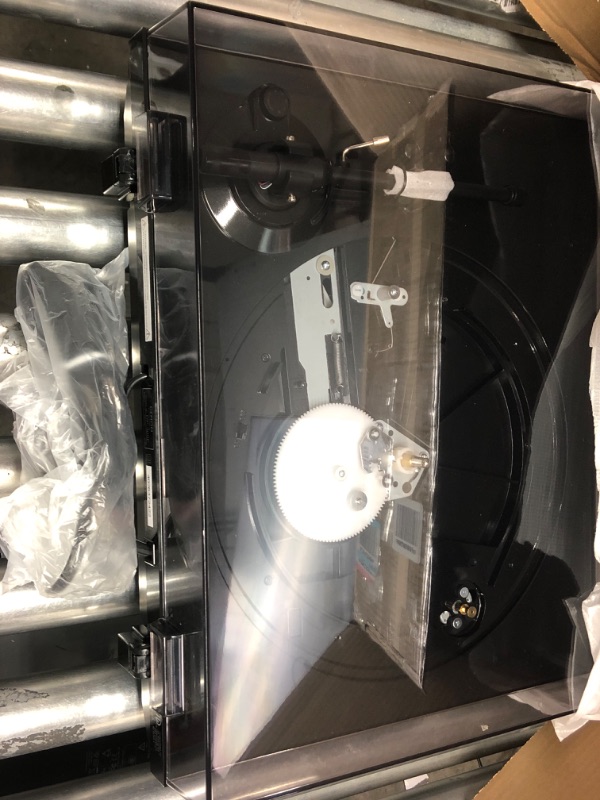 Photo 2 of Denon DP-300F Fully Automatic Analog Turntable with Built-in Phono Equalizer | Unique Tonearm Design | Hologram Vibration Analysis | Slim Design