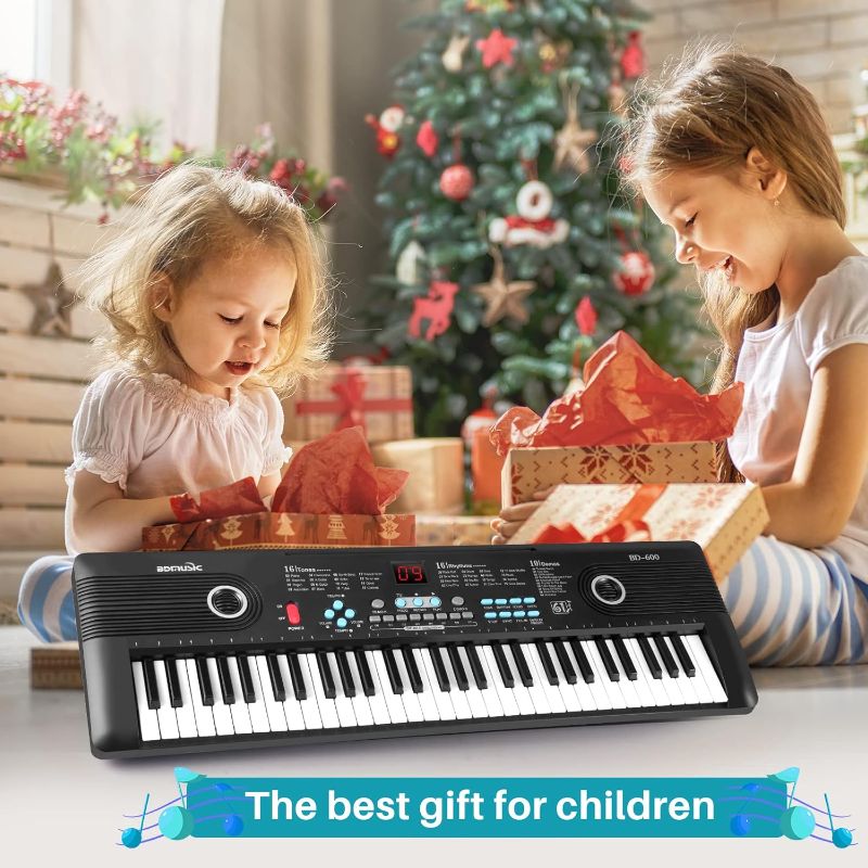 Photo 1 of 61 keys keyboard piano, Electronic Digital Piano with Built-In Speaker Microphone, Portable Keyboard Gift Teaching for Beginners, electric piano for kids
