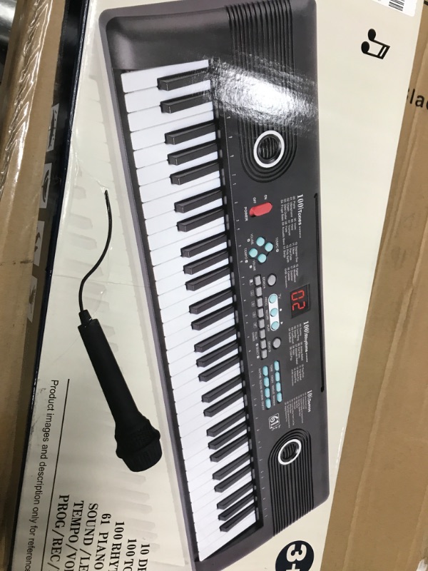 Photo 2 of 61 keys keyboard piano, Electronic Digital Piano with Built-In Speaker Microphone, Portable Keyboard Gift Teaching for Beginners, electric piano for kids
