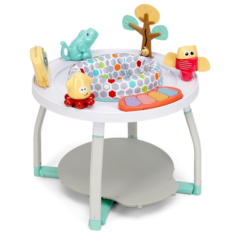 Photo 1 of 5-in-1 Activity Center, Tummy Time, Activity Center, Baby Balance Board, Toddler Activity Table, Table and Chair, Activity Center for Baby with 360° Rotating Seat, 3 Adjustable Height. 4M+