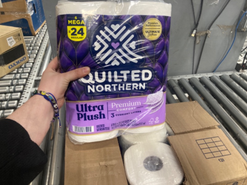 Photo 2 of 3pack Quilted Northern Ultra Plush Toilet Paper, 6 Mega Rolls = 24 Regular Rolls