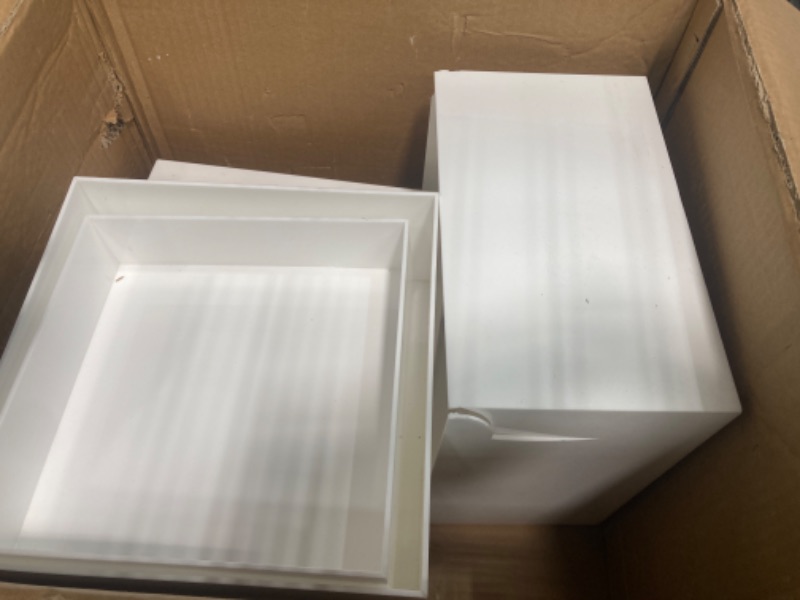 Photo 1 of Damaged missing parts • Buffet Risers, Food Risers for Buffet Table, Display Stand Shelf for Catering Dessert Collectibles Jewelry Figures Show, Acrylic Cube Display Nesting Risers with Hollow Bottoms 6PCS 8"9"10" (8,9,10)"-2 set