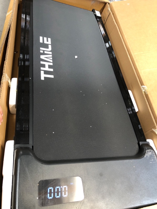 Photo 2 of *** see notes** THAILE Walking Pad Treadmill, Under Desk Treadmills for Home/Office Portable Mini Treadmill with Remote Control, 300 lbs Capacity, LED Display, 2.5 HP Walking Jogging Machine for Small Spaces Black