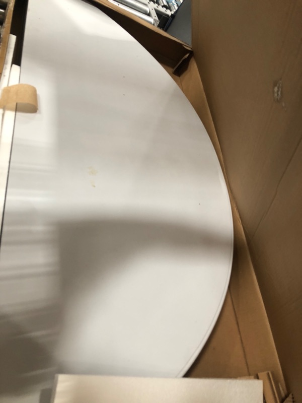 Photo 1 of 4FT Round Table, Round Folding Table 48 inch, Bifold Round Table, Plastic Dining Table, Event Commercial Table for Wedding, Party, Garden, Patio