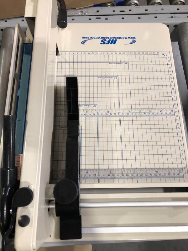 Photo 2 of (missing pieces) HFS (R) Heavy Duty Guillotine Paper Cutter 400 Sheet Capacity | Solid Steel Construction (A4-12'' Paper Cutter)