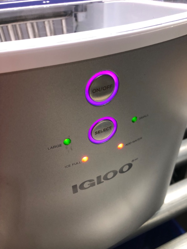 Photo 2 of (used)(powers on)(see all images)Igloo Electric Countertop Ice Maker Machine - Automatic and Portable