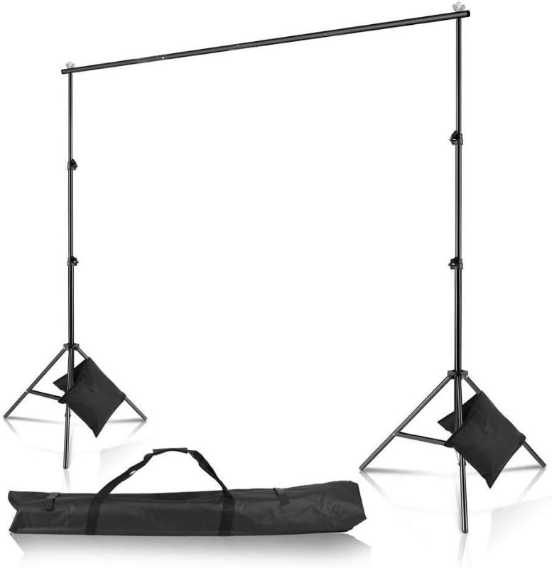 Photo 1 of 10Ft Heavy Duty Photography Background 2*3m Backdrop Support Stand Kit with Case
