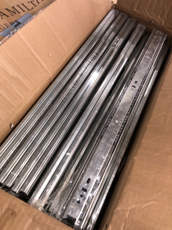 Photo 3 of 10 Pair of 22 Inch Hardware Full Extension Side Mount Ball Bearing Sliding Drawer Slides 22inch