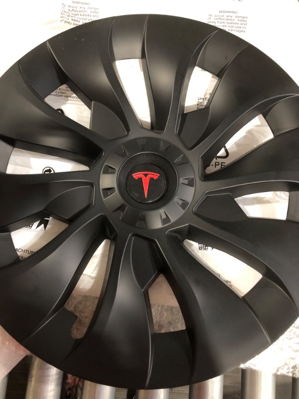 Photo 2 of (see all images for damage) Tesla Model 3 Hubcaps 20 Inch Wheel Covers Replacement Tesla 