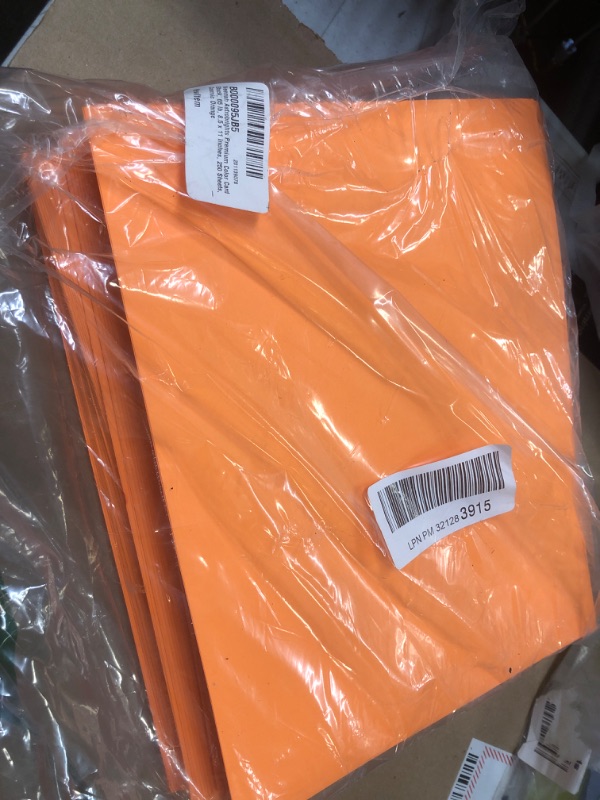 Photo 1 of Neenah Astrobrights Premium Color Card Stock, 65 lb, 8.5 x 11 Inches, 250 Sheets, Cosmic Orange 8-1/2 x 11