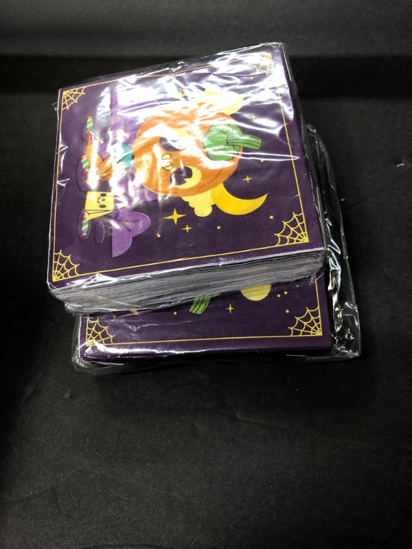 Photo 2 of 2 pack !!!!! Halloween Party Paper Unfolded Disposable Napkins