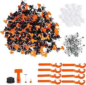 Photo 2 of 220 pcs Inch Tile Leveler Spacers and 500pcs 1/12 Inch Tile Spacers, Reusable Tile Leveling System Kit with 5pcs Special Wrench, Tile Installation Tool Kit for Building Walls & Floors 