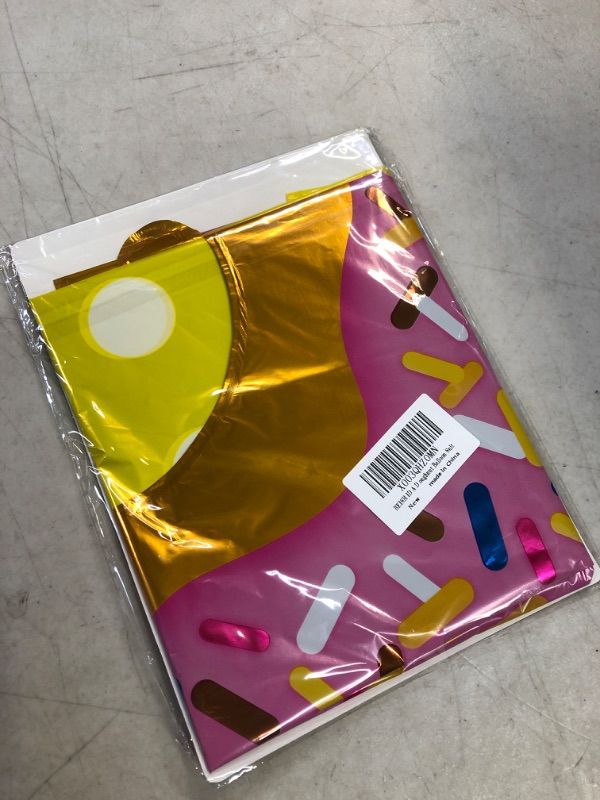 Photo 1 of Doughnut Candy Aluminum Foil Balloons set, 5pcs pink series Kids Cartoon Mylar Balloons? for Summer Kids Birthday,Baby Shower,Candyland Sprinkle Party Decorations