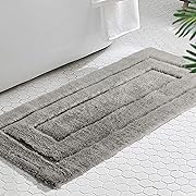 Photo 1 of (48” x24”)RORA Gray Bathroom Runner Rug Fluffy Long Bathroom Rugs Non Slip