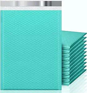 Photo 1 of KeePack Bubble Mailers 10.5x15 Inch,Teal,25-pack