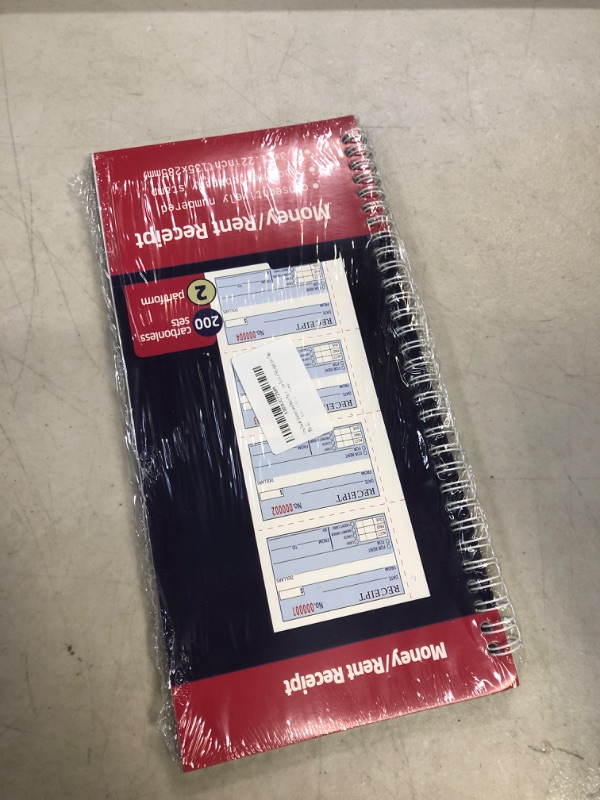 Photo 2 of Receipt Books,Money and Rent Receipt Book,3-Part Carbonless,5.31" x 11.22",Receipt Book for Small bBusiness