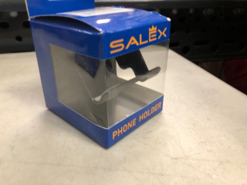 Photo 2 of SALEX Black Desk Phone Stand. Desk Cell Phone Holder For Office, Home, Bed, School. Cute Desk IPhone Holder