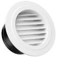 Photo 1 of QWORK 5-inch Round Soffit Vent with Built-in Fly Screen - External Wall Vent Extension Exhaust for Bathroom, Office, and Home Use (ø125mm) - Pack of 4