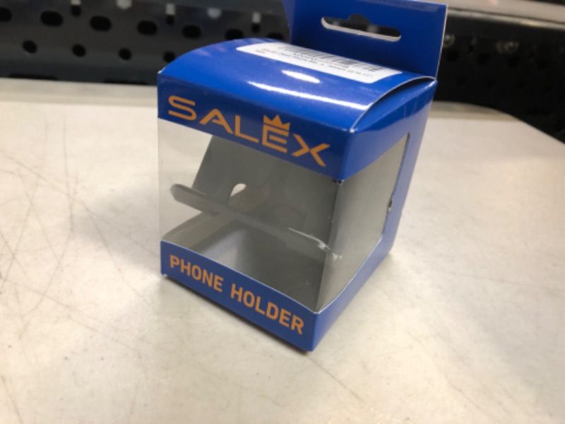 Photo 2 of SALEX Black Desk Phone Stand. Desk Cell Phone Holder for Office, Home, Bed, School. Cute Desk iPhone Holder