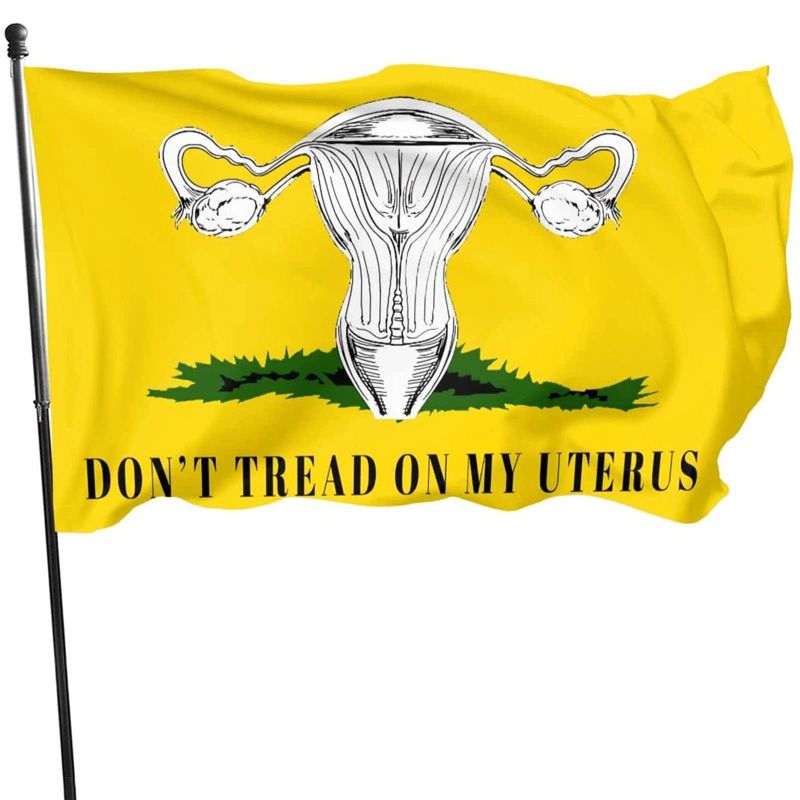 Photo 1 of Don't Tread On Me Uterus Flag Quality Polyester Bright Colors Brass Grommets 3x5 Ft Pro choice Flag FEMINIST FREEDOM