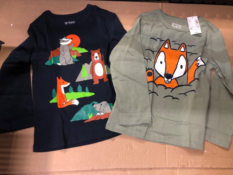 Photo 1 of 3T-Baby Boys and Toddler Boys Long Sleeve Graphic T- Shirt 2-pack 