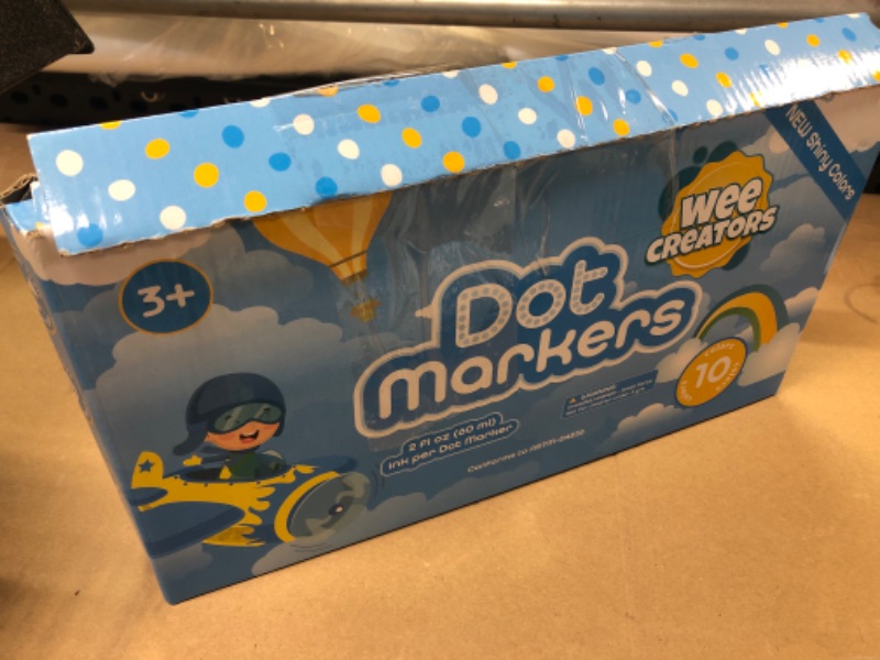 Photo 1 of Wee Creators Washable Dot Markers for Kids with 2 Educational Activity Books | 10 Color Set (Boys)