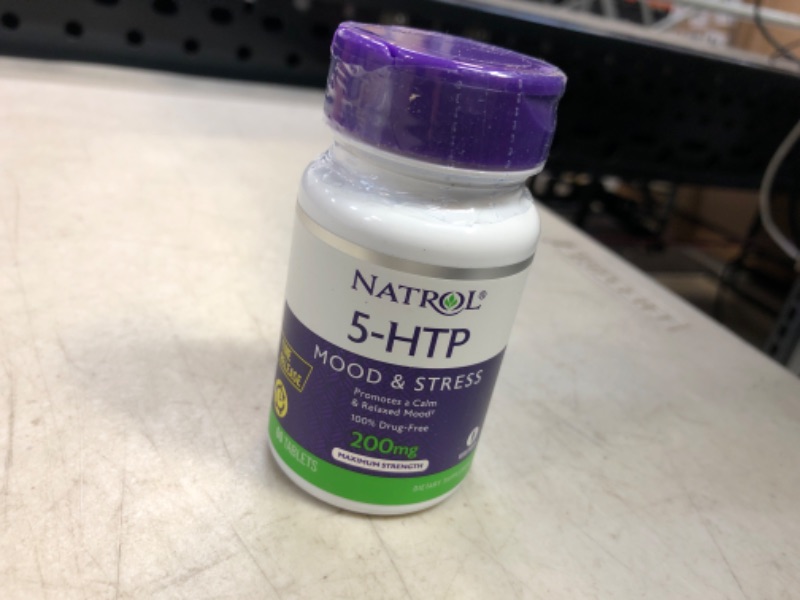 Photo 2 of exp date 05/2025--Natrol 5-HTP 200mg, Dietary Supplement Helps Support a Balanced Mood, 60 Time Release Tablets, 60 Day Supply Unflavored 60 Count (Pack of 1)