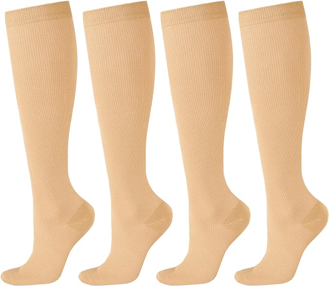 Photo 1 of 4 Pairs Compression Socks for Women Circulation-Best Support for Nurses,Running,Athletic,Travel