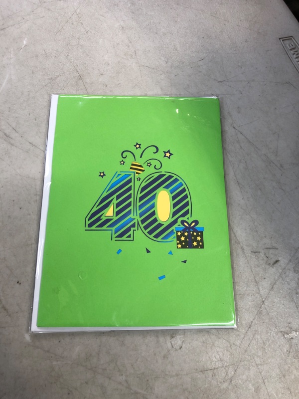 Photo 1 of PopLife 40th Birthday 3D Pop Up Card - Big Happy Birthday Sign, B-day Message, Surprise Birthday Card - for Husband, for Wife, for Boyfriend, for Son, for Girlfriend, for In-laws, for Friend, Teacher