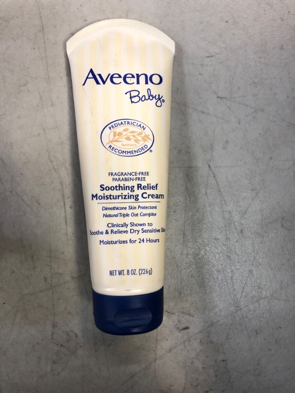 Photo 1 of Aveeno Baby Soothing Relief Moisturizing Cream with Natural Oat Complex Dimethicone, Hypoallergenic Baby Cream to Soothe Rel