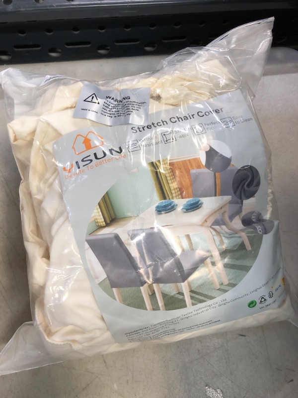 Photo 2 of Yisun 4pack Stretch Chair Cover -Beige