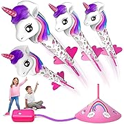 Photo 1 of beefunni Unicorn Rocket Launcher for Girls, 4 Unicorn Outdoor Toys for Kids, Christmas Birthday Unicorn Gifts for Girls