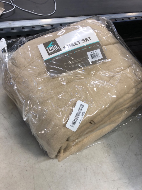 Photo 1 of True North by Sleep Philosophy Micro Fleece Bed Sheet Set, Warm, Sheets with 14" Deep Pocket, for Cold Season Cozy Sheet-Set, Matching Pillow Case, Twin, Khaki, 3 Piece Khaki Twin