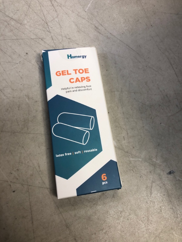 Photo 1 of Homergy Original Soft Gel Toe Cap - 6 Big Toe Protectors for Women & Men, Cushioning Toe Sleeves to Provide Relief from Missing/Ingrown Toenails, Corns, Calluses, Blisters, Hammer Toes Beige Large (Pack of 6)