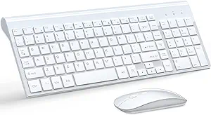 Photo 1 of TopMate Wireless Keyboard and Mouse Ultra Slim Combo, 2.4G Silent Compact USB Mouse 
