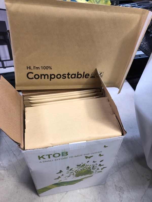 Photo 2 of 6x10 100% Biodegradable Bubble Mailers,25 Count Kraft Brown #0 Compostable Padded Packaging Wrap Envelopes Pouches Eco Friendly Self Seal Bags Brown 6x10'' 25PCS