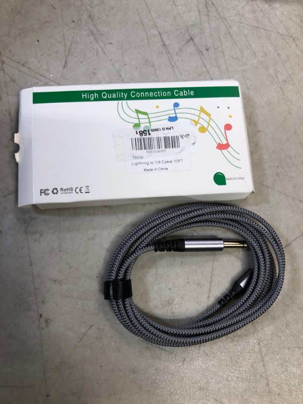Photo 1 of BOIOT [MFi Certified] Lighting to 1/4 TRS Audio Stereo Cable, 10FT 6.35mm 1/4 Male Aux Audio Cord Compatible with iPad, iPhone 13 Pro for Amplifier, Mixer, Ho