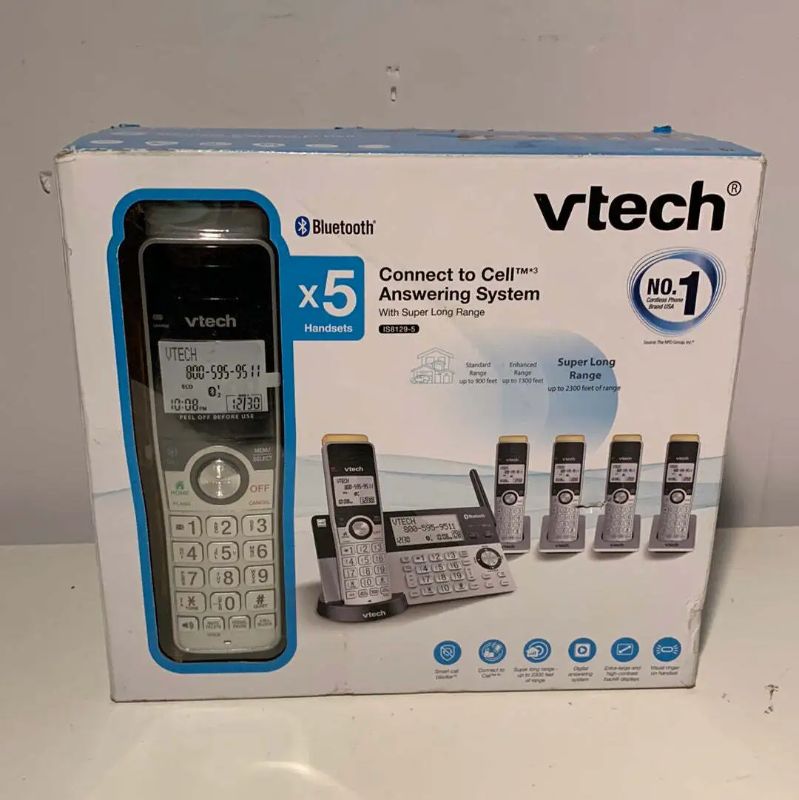 Photo 1 of VTech Super Long Range 5 Handset DECT 6.0 Cordless Phone for Home