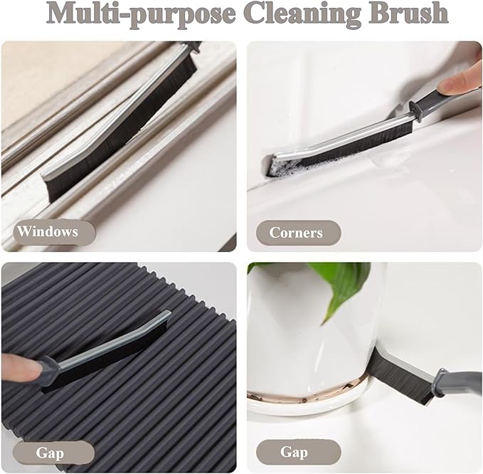 Photo 1 of 3 PCS Hard-Bristled Crevice Cleaning Brush, Gap Cleaning Brush Hand-held Crevice Cleaning Tool, Crevice Gap Cleaning Brush Tool, All-Around Cleaning Tool for Blind, Baseboard, Fan, Kitchens