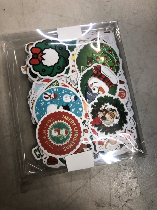 Photo 2 of 300PCS Christmas Stickers for Kids, Christmas Party Favors Stocking Stuffers Vinyl Water Bottles Stickers, Christmas Crafts Gifts for Classroom Students Holiday Sticker for Kids Teens Adults