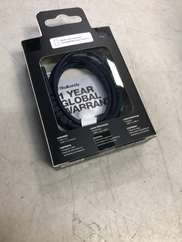 Photo 2 of Skullcandy Line USB C Charger Cable, 60W USB C to USB C with Fast Charging for iPad/Mini/Pro/Air, Macbook Pro, Samsung Galaxy, Switch, 4ft - Blue/Green USB-C to USB-C Dark Blue/Green 4ft