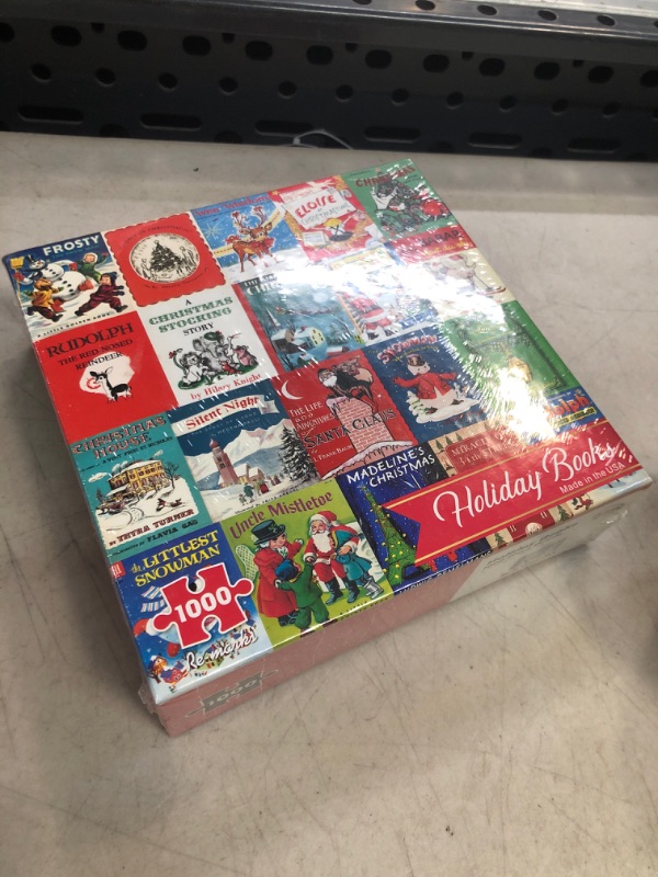 Photo 2 of Re-marks Holiday Books Puzzle, Collage Puzzle for All Ages, 1000-Piece Christmas Puzzle