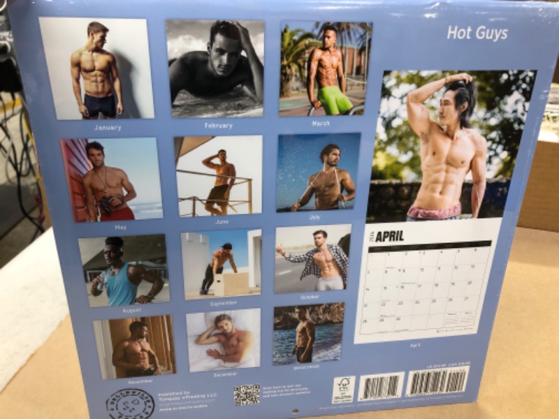 Photo 3 of 2024 Hot Guys Monthly Wall Calendar by Bright Day, 12 x 12 Inch