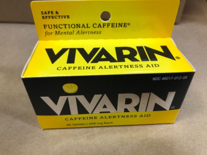 Photo 2 of exp date 06/2024---Vivarin, Caffeine Pills, 200mg Caffeine per Dose, Safely and Effectively Helps You Stay Awake, No Sugar, Calories or Hidden Ingredients, Energy Supplement, 40 Tablets