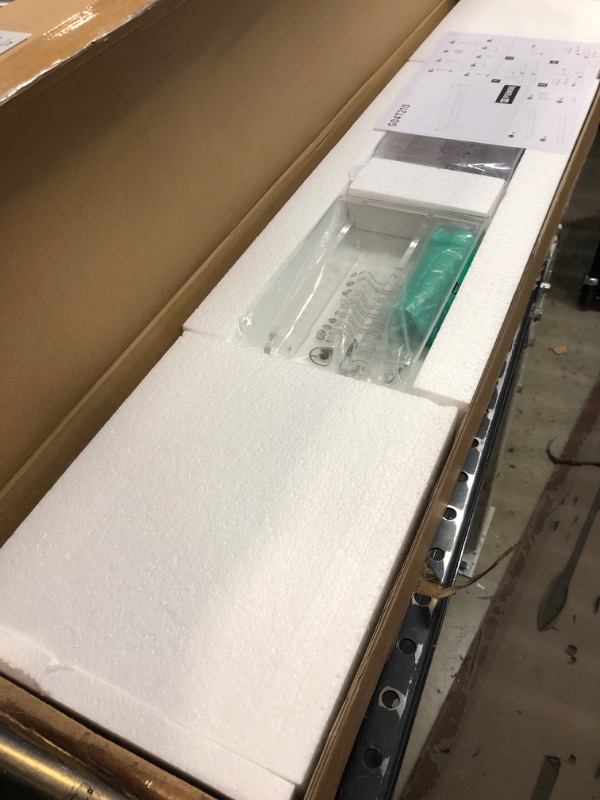 Photo 1 of Fenge Acrylic Monitor Stand Riser, Clear Dual Acrylic Computer Monitor Stand for 2 Monitors, 2 Tier Wood Office Desk Storage Organizer for Laptop, Computer, TV Stand White